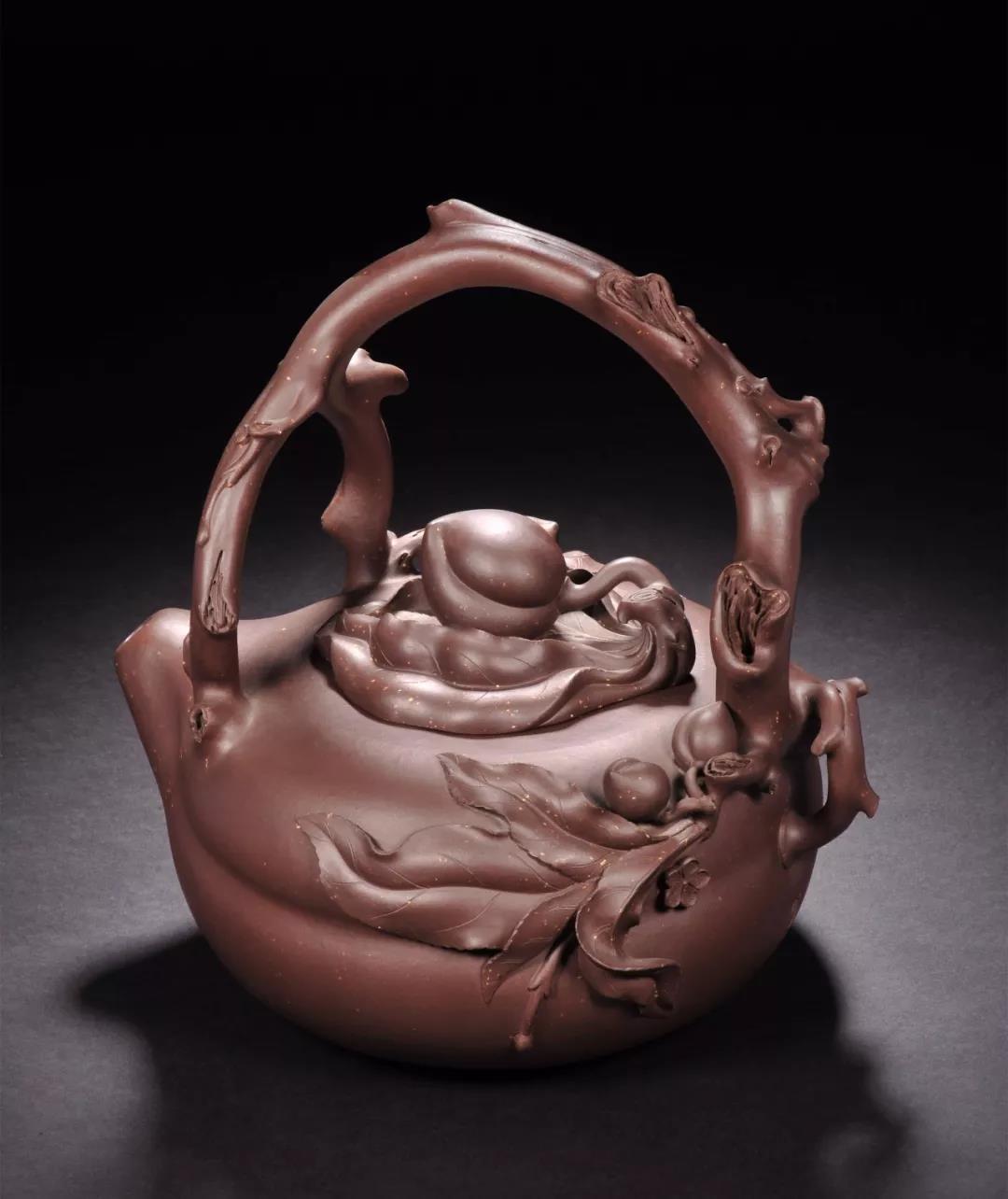 10種最美花器提梁壺，精美別致雕花紫砂壺!