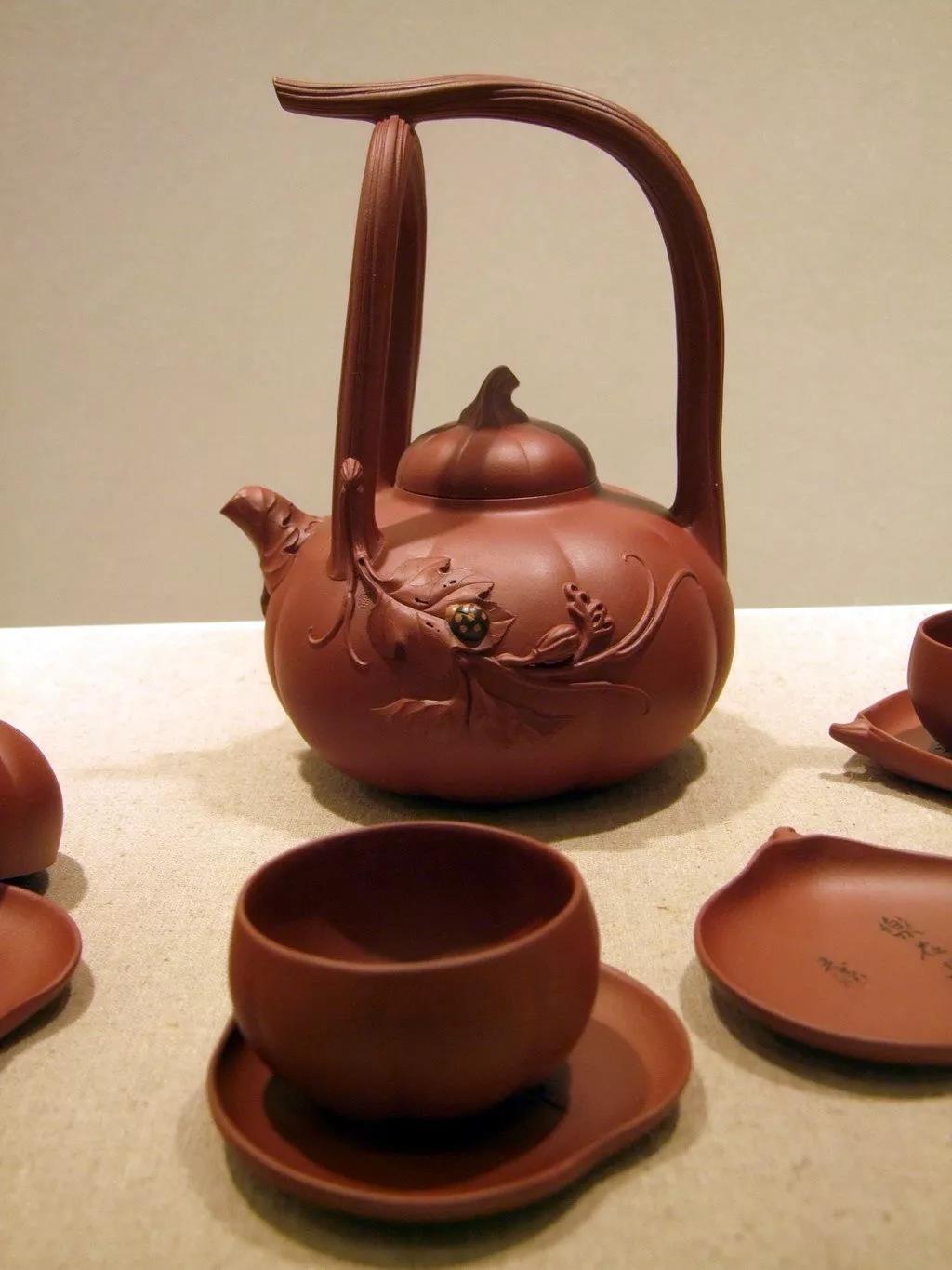 10種最美花器提梁壺，精美別致雕花紫砂壺!